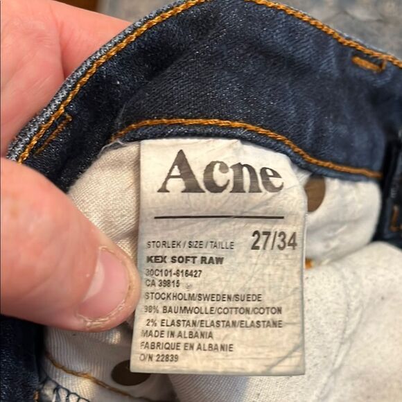 Acne Studios Kek Soft Raw Blue Skinny Distressed Jeans Contemporary - Picture 8 of 12